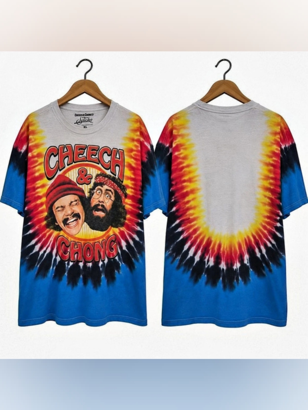 Cheech & Chong Up In Smoke Graphic Tie-Dye T-Shirt – XL